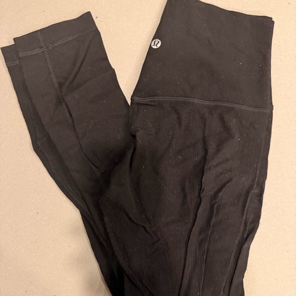 lululemon ribbed black align leggings